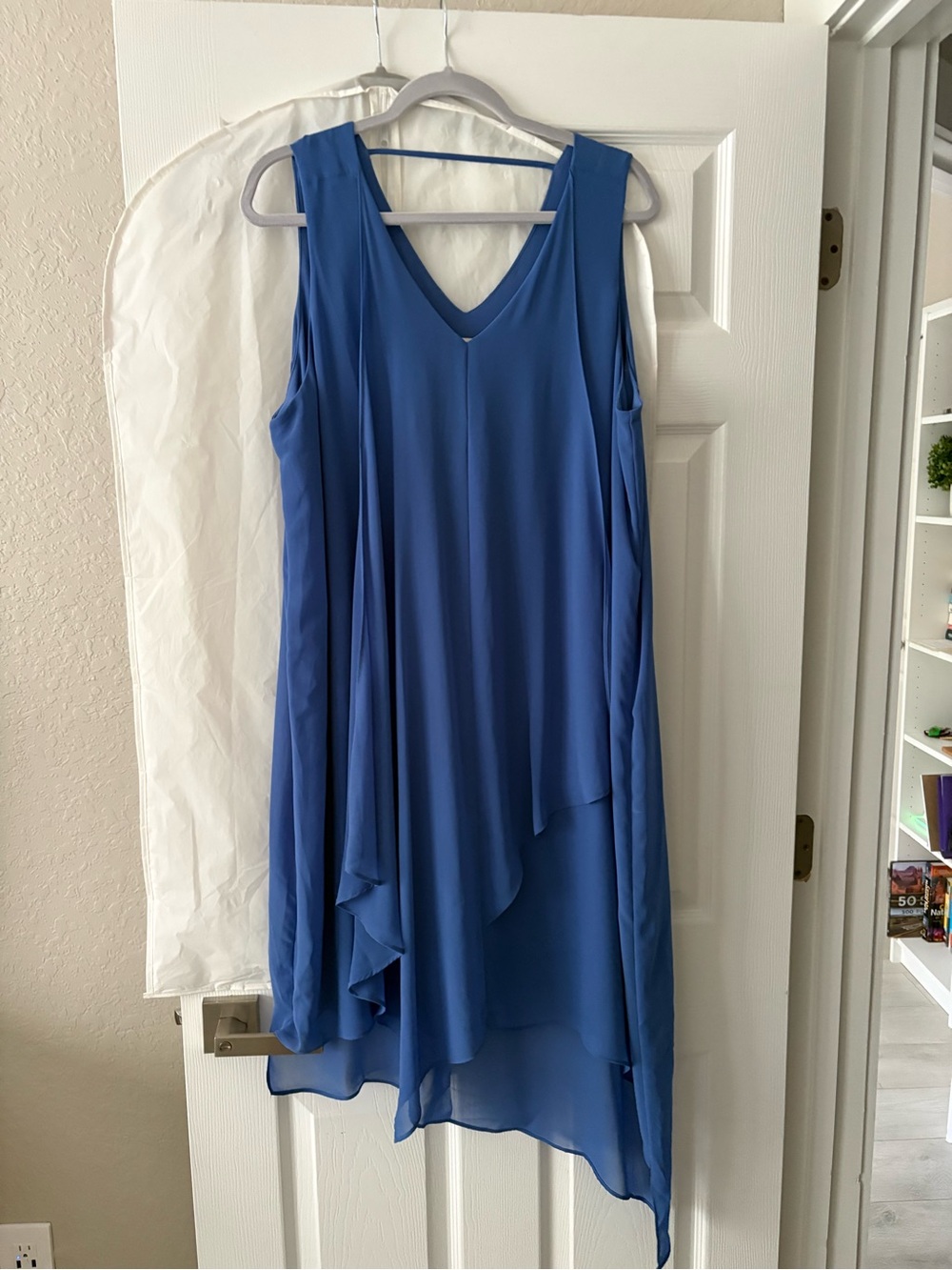 Chico's Royal Blue Sleeveless V-Neck High-Low Dress size 18/XXL Chicos size 3